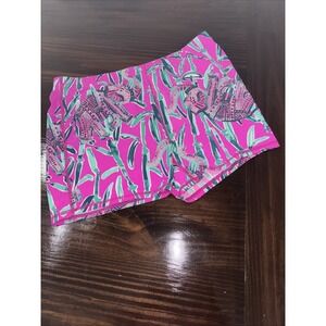 Lilly Pulitzer Luxletic Athletic Shorts Activewear Biker Gym Pink size S